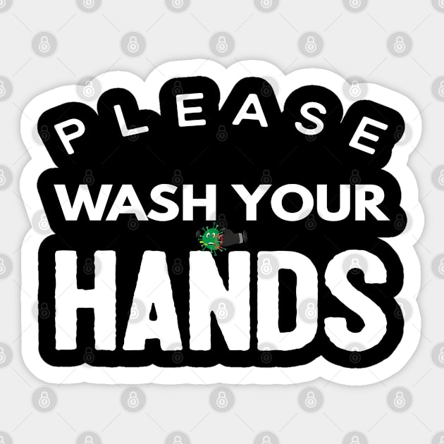 Please Wash Your Hands Sticker by Happy - Design